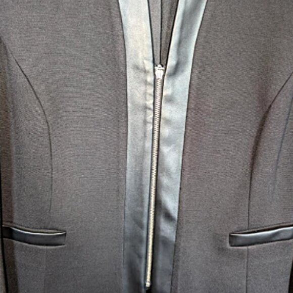 NWOT Divine Logic Blazer Jacket with Vegan Leather Size 14 - Picture 4 of 4